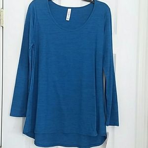 LulaRoe Lynnae Heathered Blue